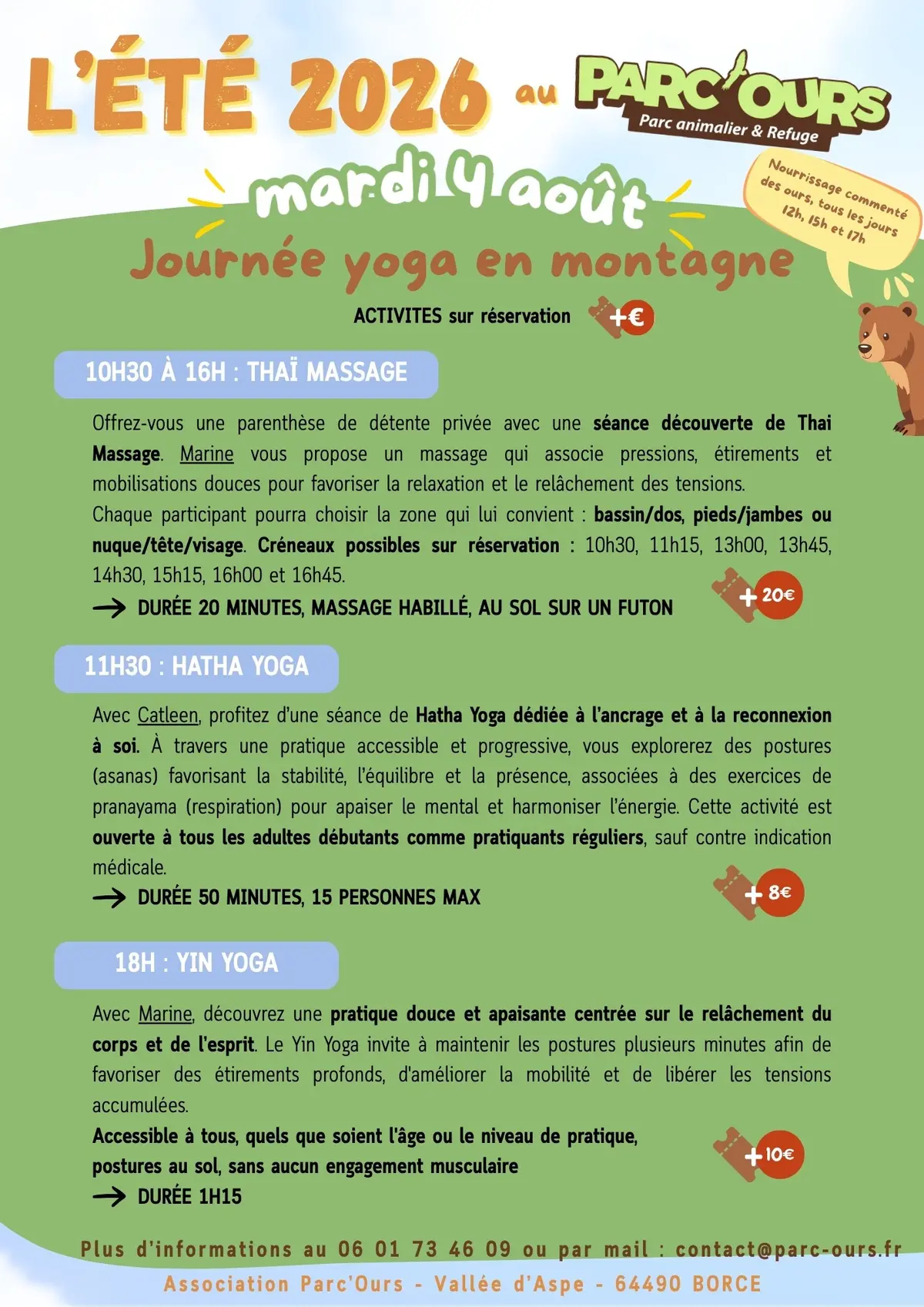 Parc'Ours - Journée yoga en montagne