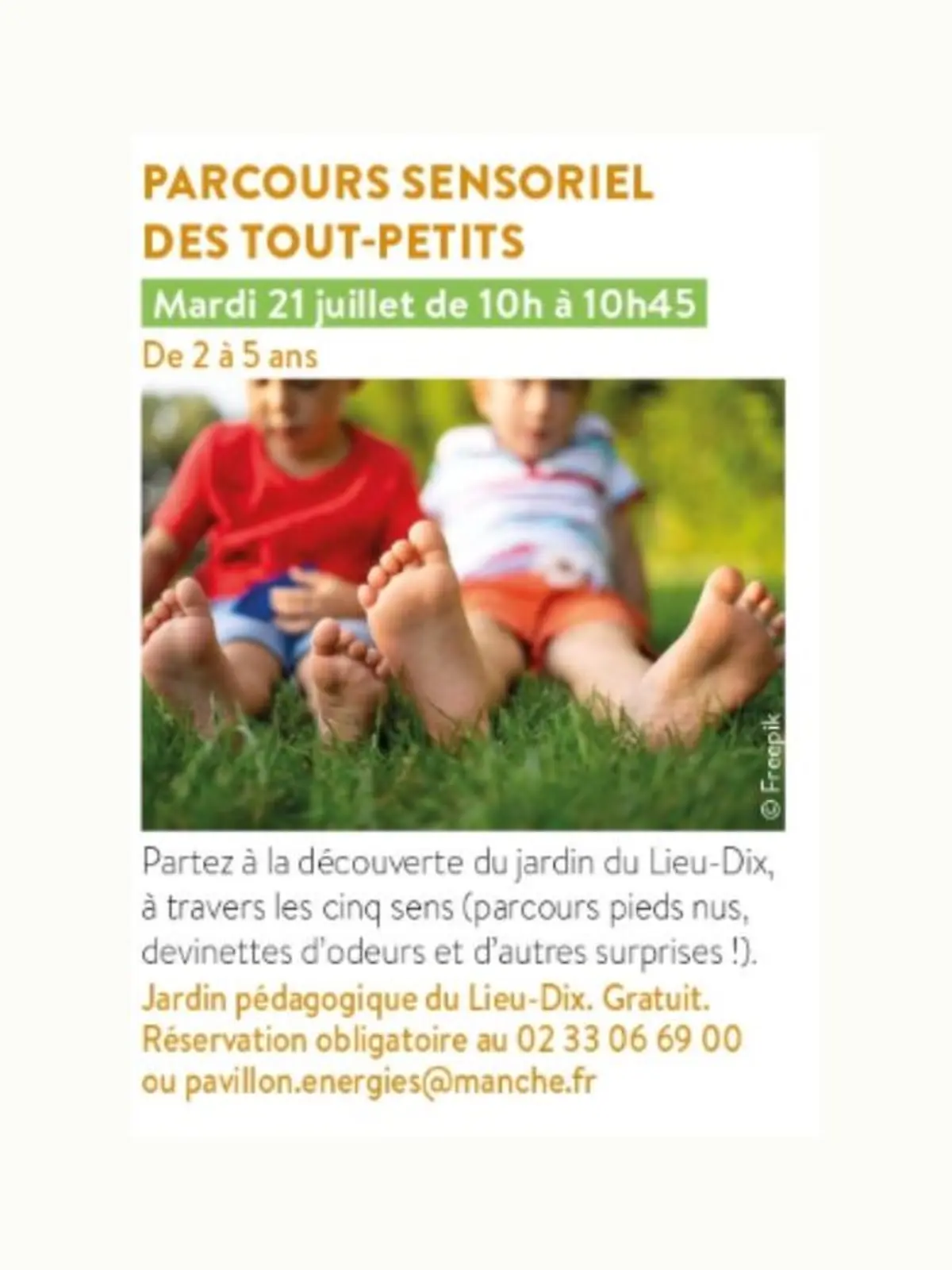 Parcours sensoriel des tout-petits