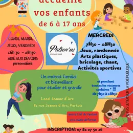 Patron'us accueille vos enfants de 6 à 17 ans