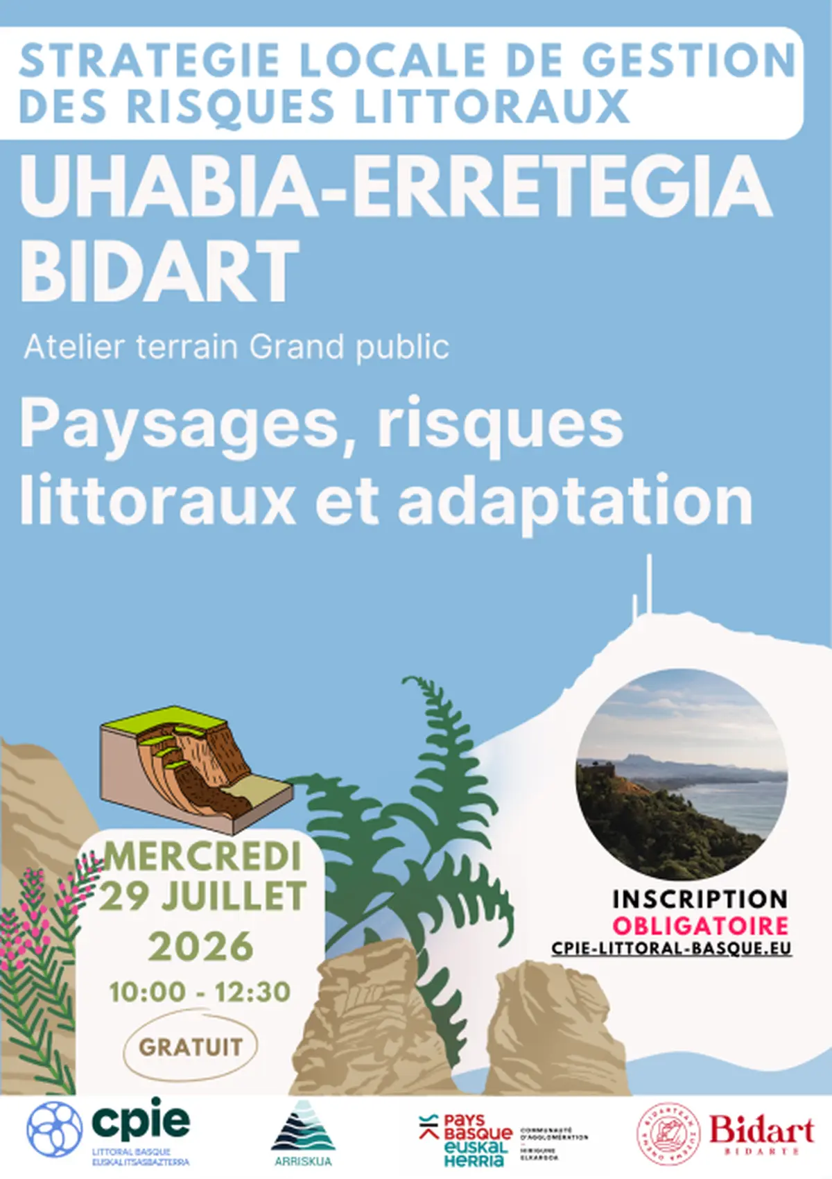 Paysages, risques littoraux et adaptation à Bidart - CPIE Littoral basque