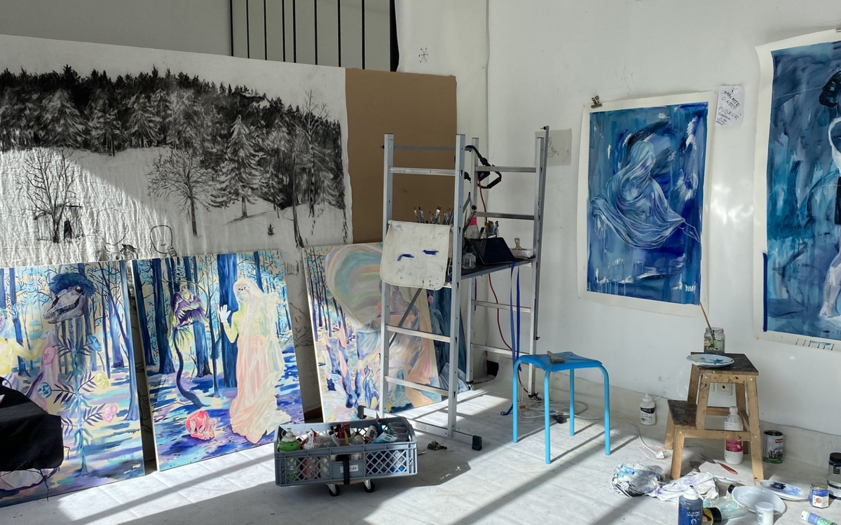 Vue de l'atelier de Marie-Pierre Brunel