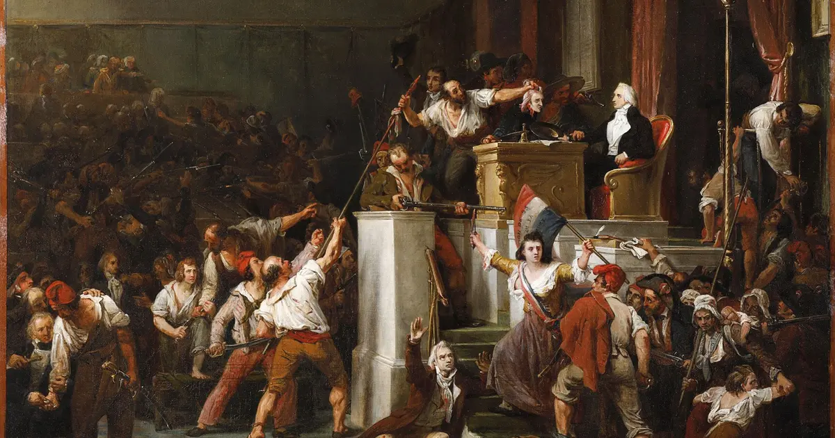 Vinchon, Boissy d'Anglas saluant la tête du député Féraud. 1947