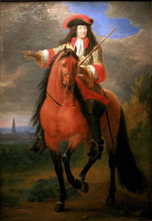 Peinture de Van der Meulen représentant Louis XIV devant Strasbourg, avant sa prise.
