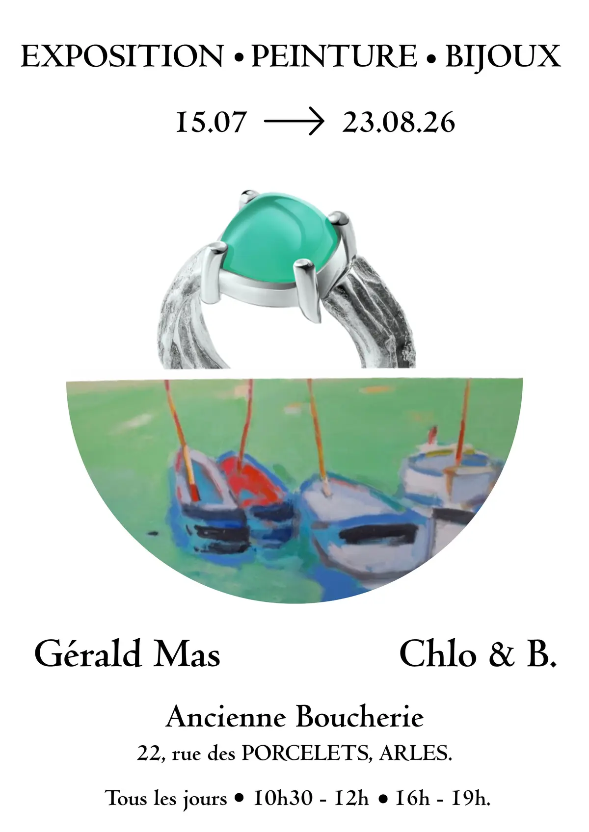Peinture et Bijoux à l’Ancienne Boucherie.