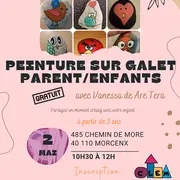 Peinture sur galet Parent/enfants - CLEM
