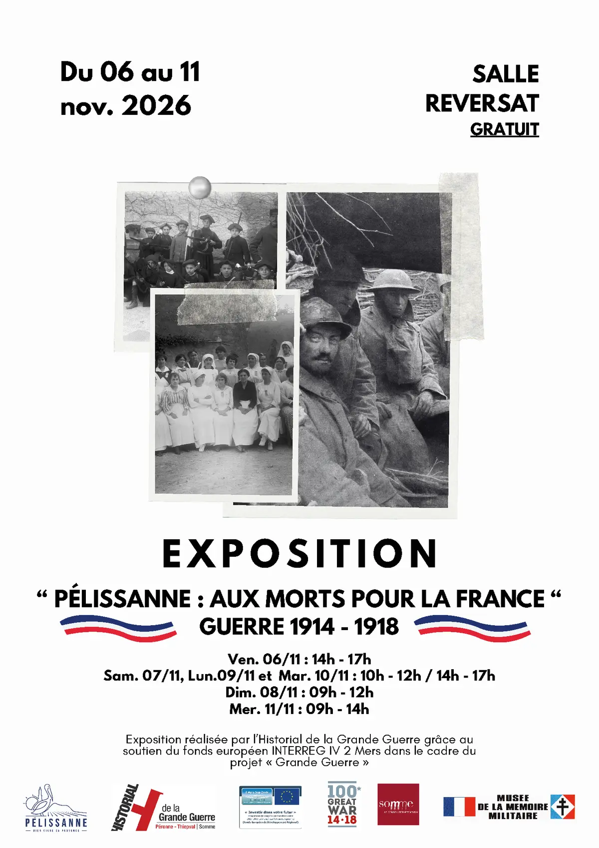 Pélissanne : aux morts pour la France Guerre 1914-1918 - Exposition