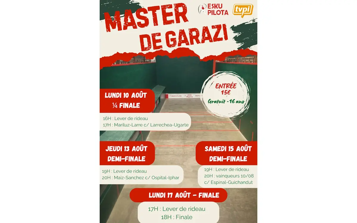 Pelote basque à main nue : Master de Garazi : 1/2 finale