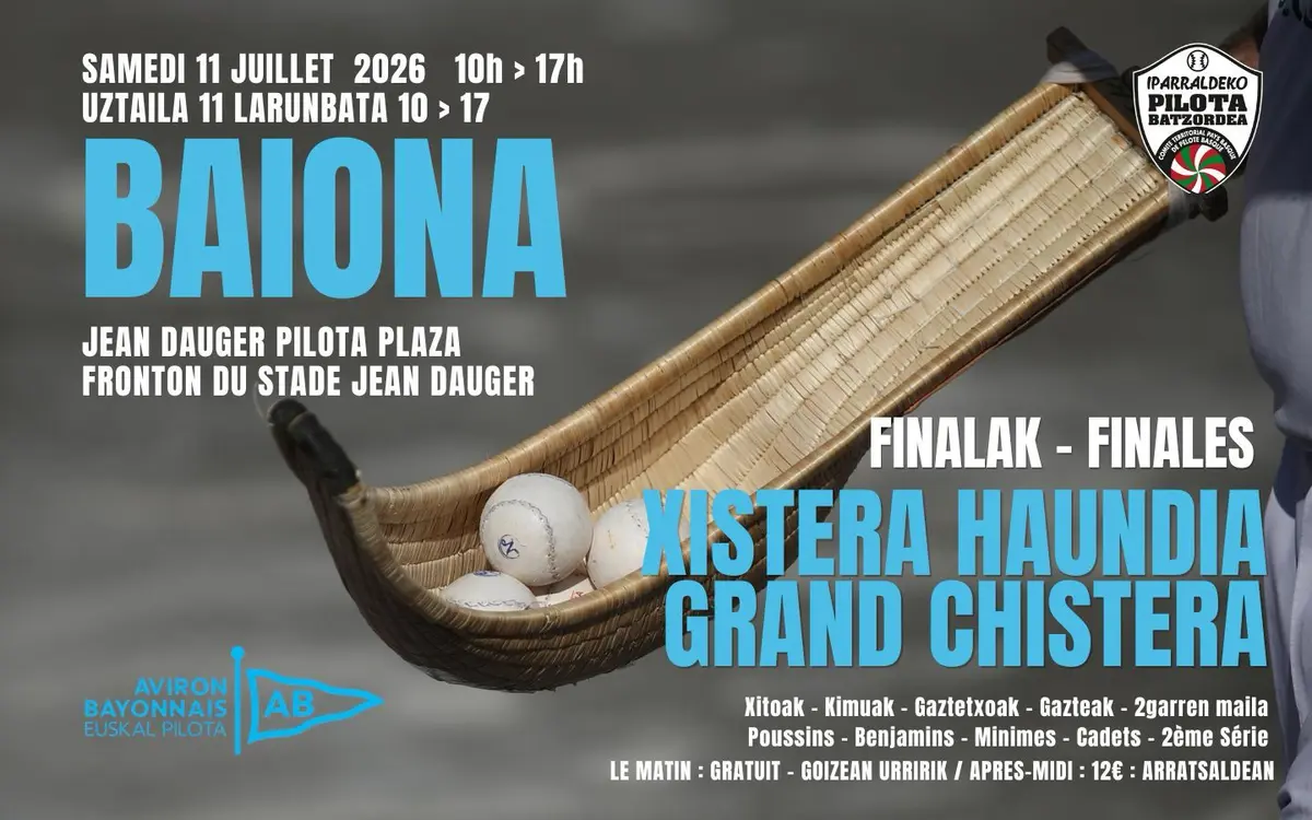 Pelote basque grand chistera au fronton du stade Jean Dauger