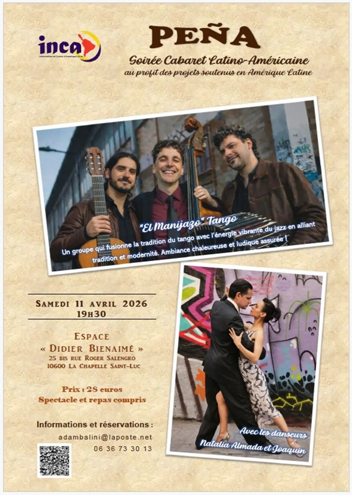 Peña - Soirée cabaret latino-américaine - Dîner caritatif