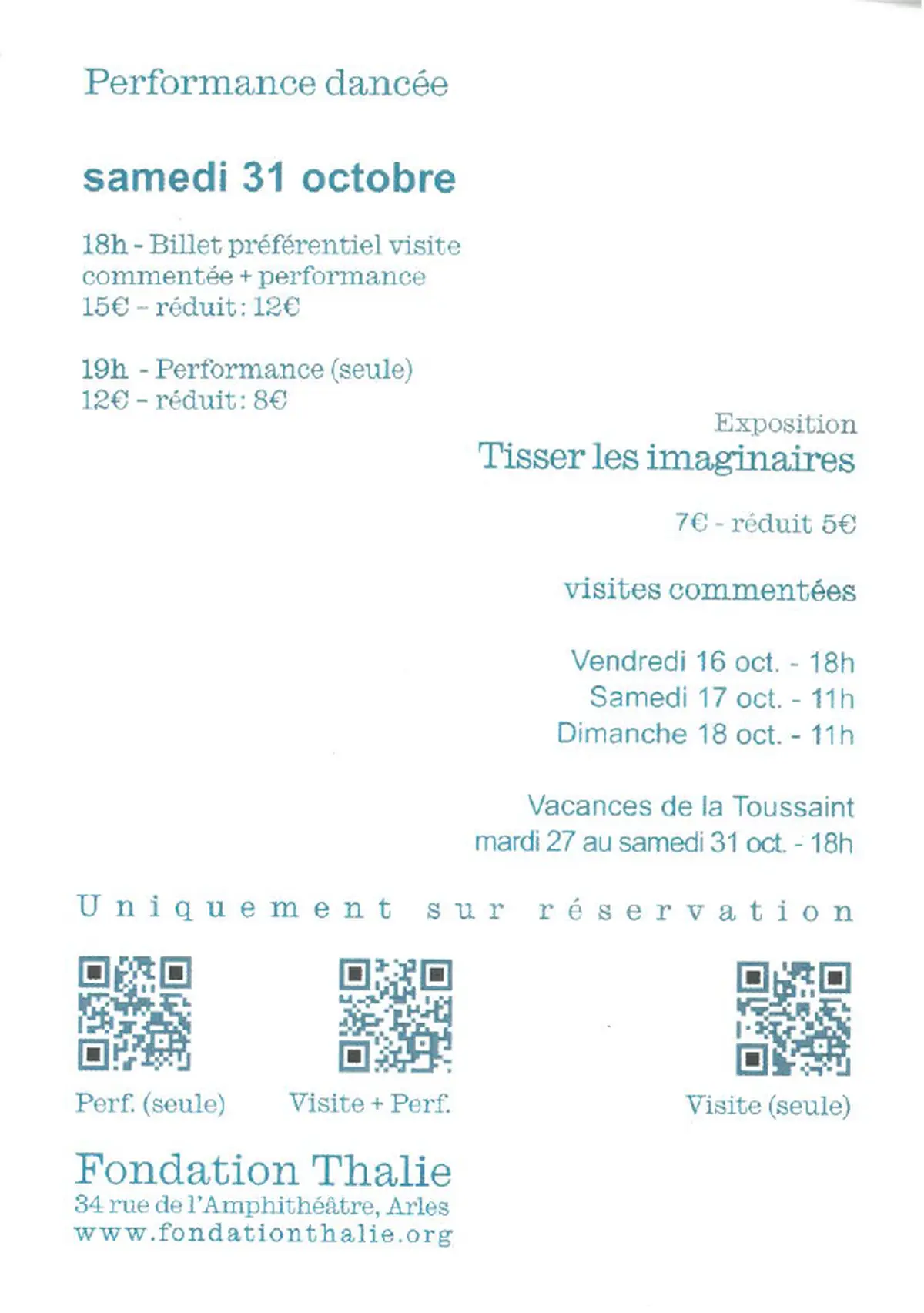 Performance dansée – Fondation Thalie