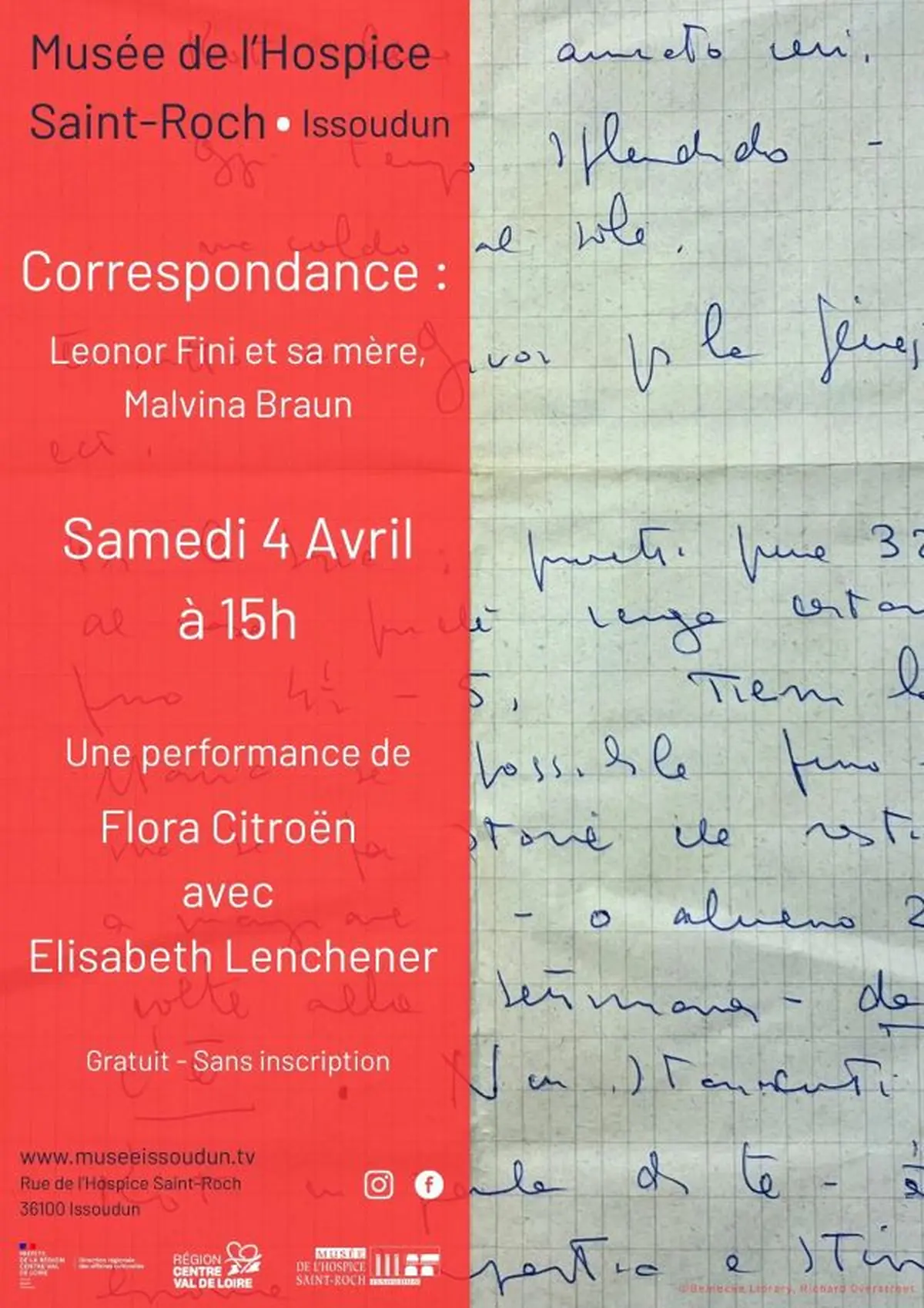 Performance et lecture de Flora Citroën / Correspondance Leonor Fini et sa mère