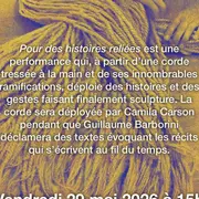 Performance 'Pour des histoires reliées'