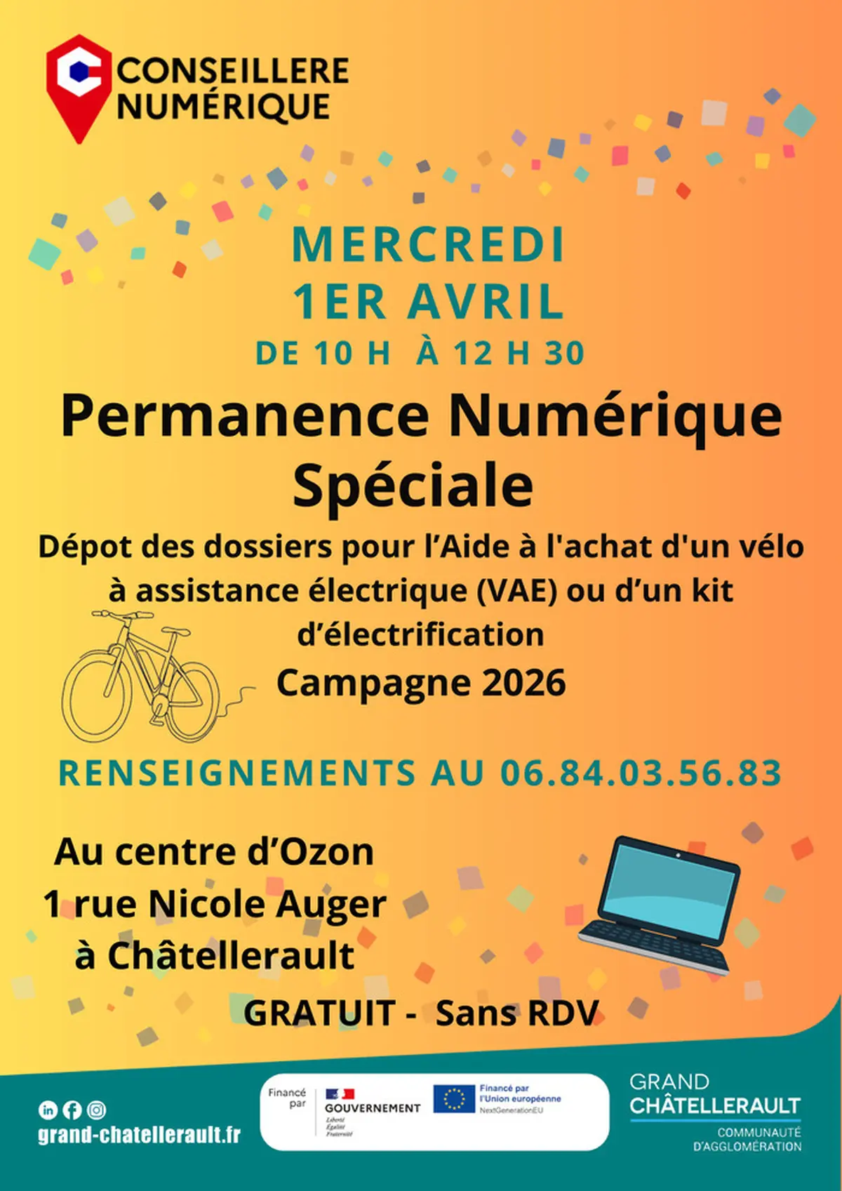 Permanence Numérique Spéciale : Aide à l'achat d'un vélo (Campagne 2026)