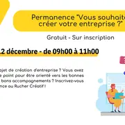 Permanence Vous souhaitez créer votre entreprise ?