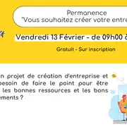 Permanence Vous souhaitez créer votre entreprise ?