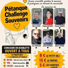Pétanque challenge souvenir