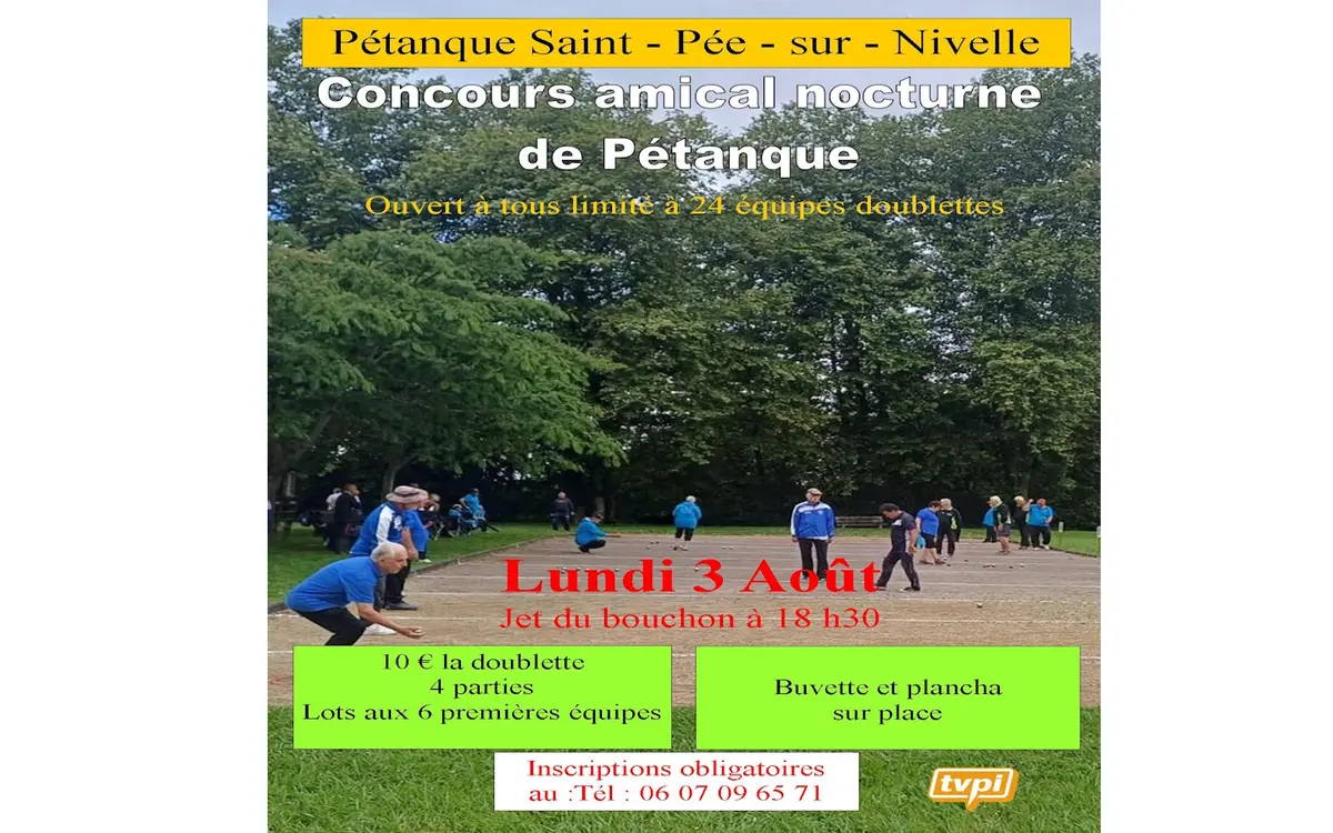 Pétanque : Concours amical nocturne de Pétanque