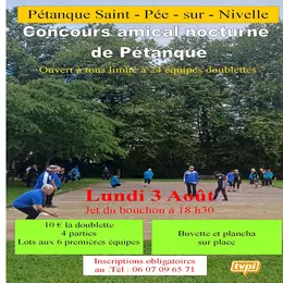 Pétanque : Concours amical nocturne de Pétanque
