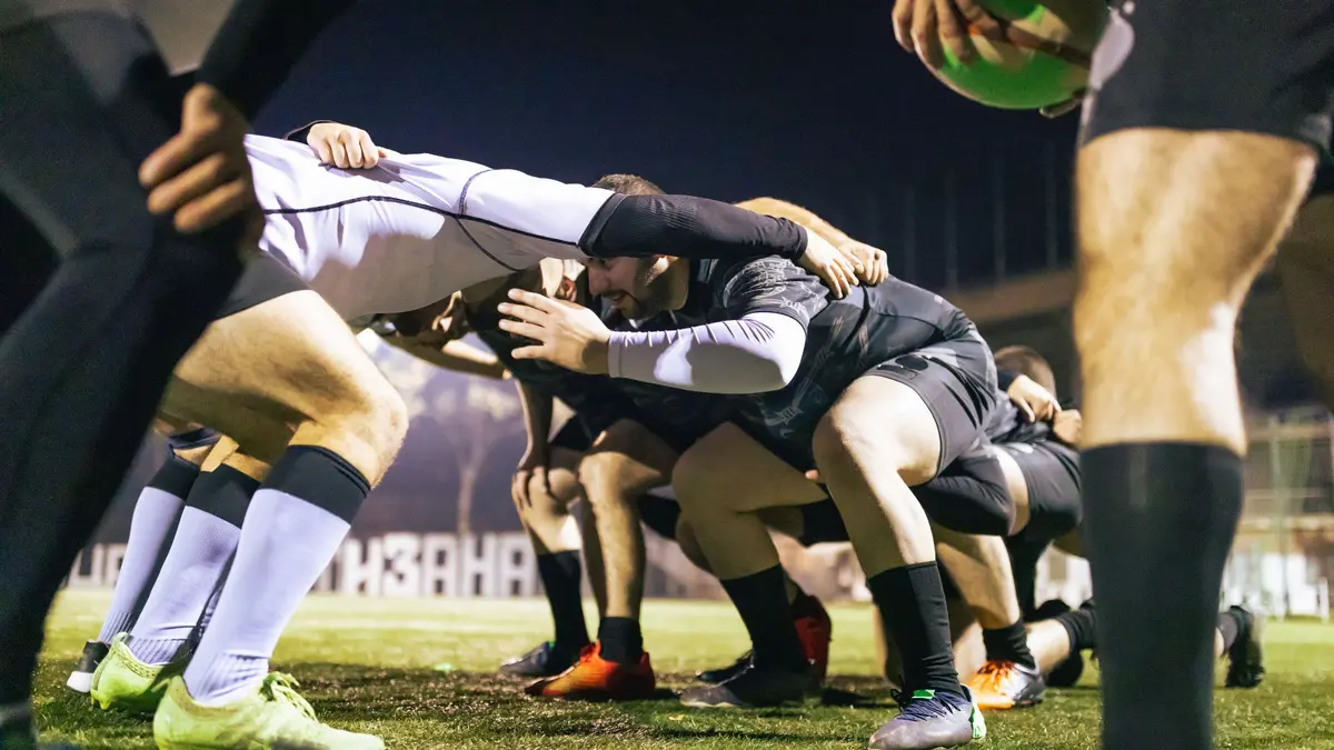 Petit-déjeuner à la fourchette et match de rugby