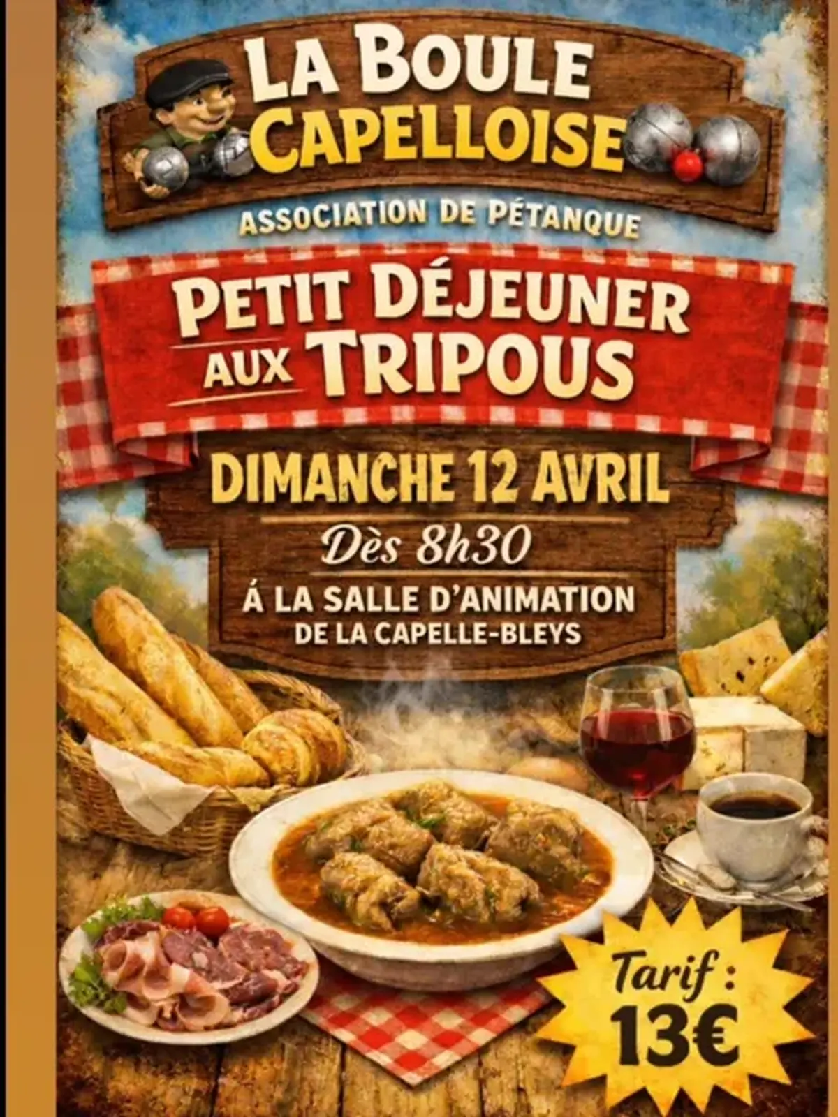 Petit déjeuner aux tripous