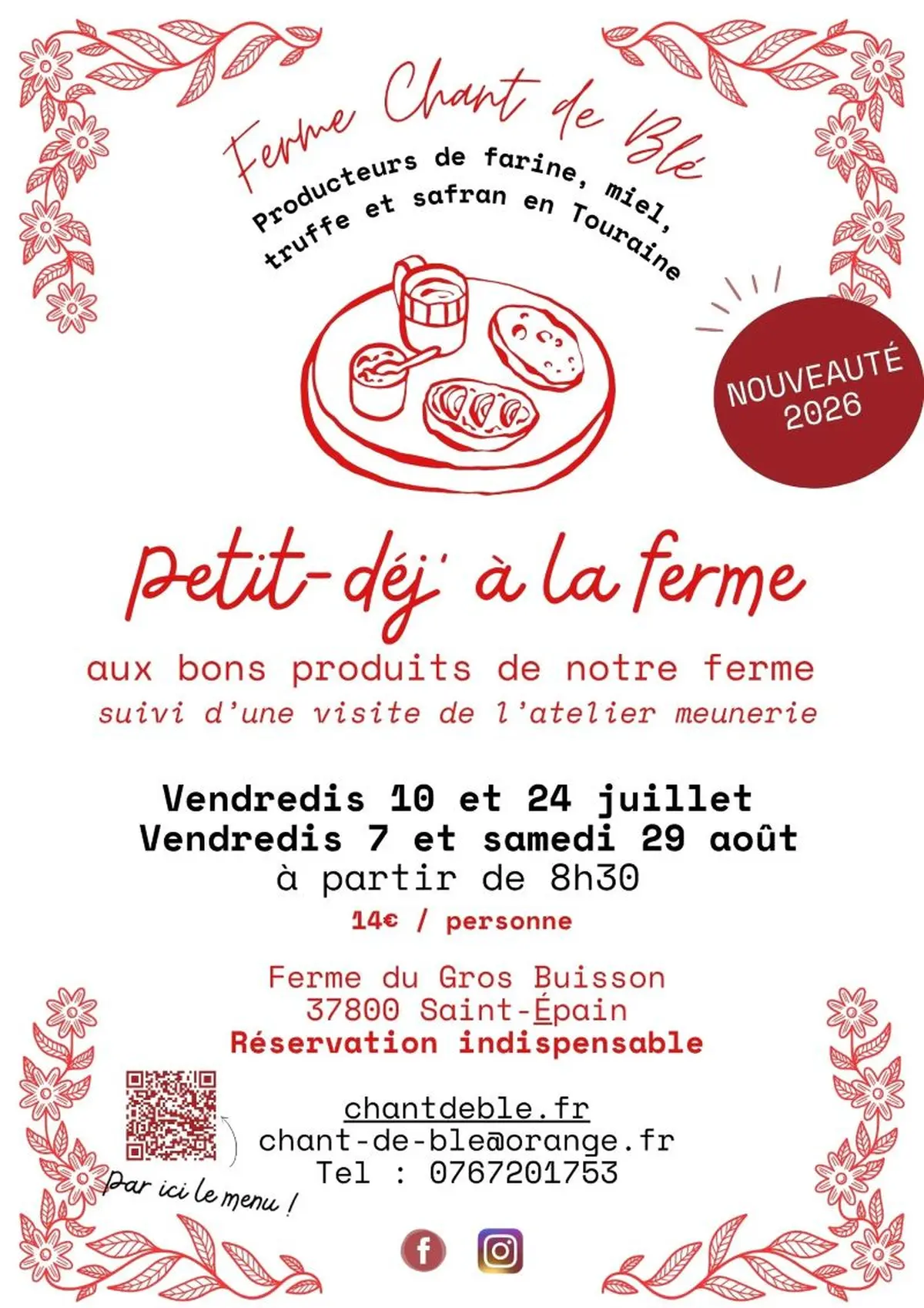 Petits déjeuners à la ferme