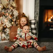 Photo de studio de Noël en famille