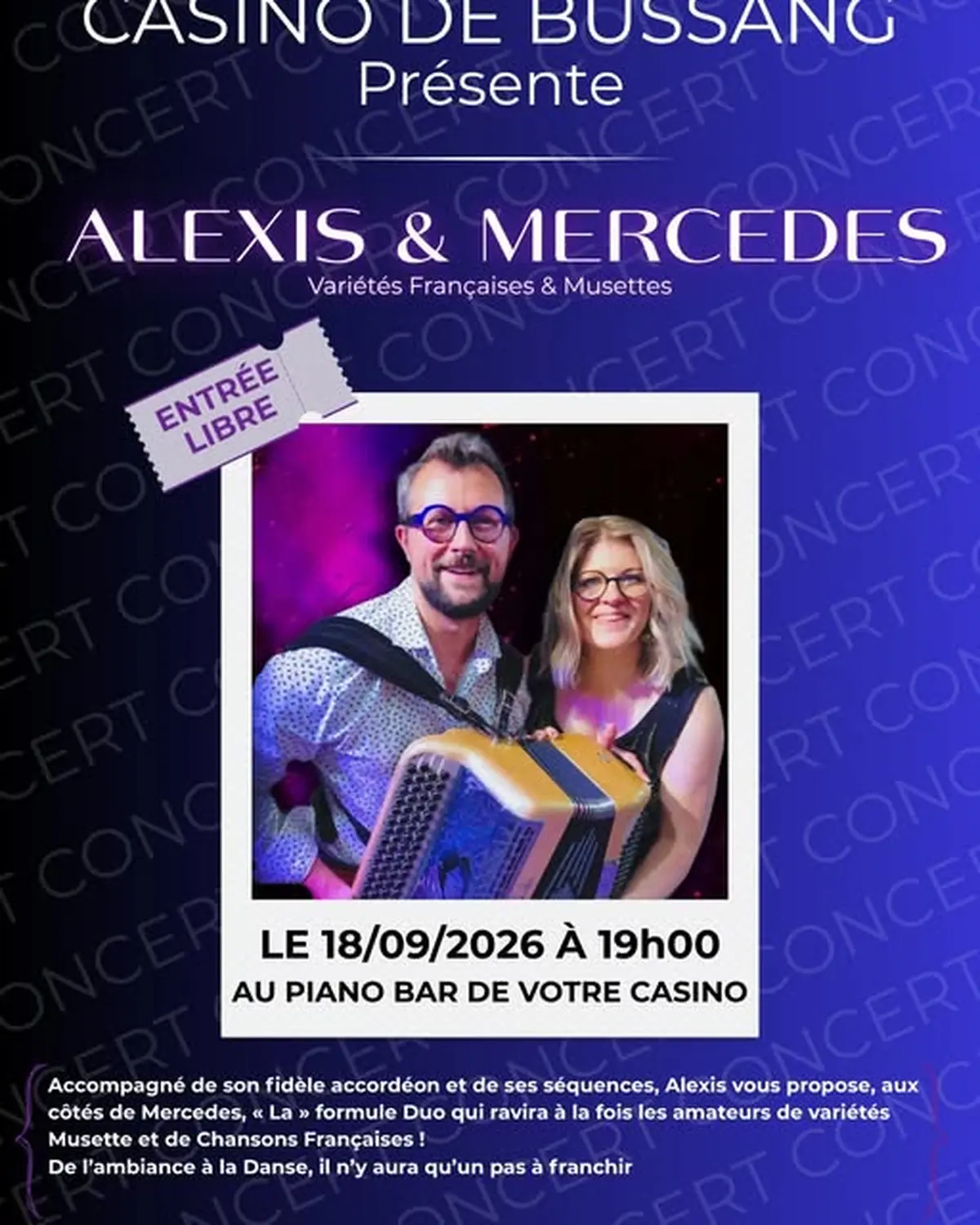 Piano bar -Alexis et Mercédès