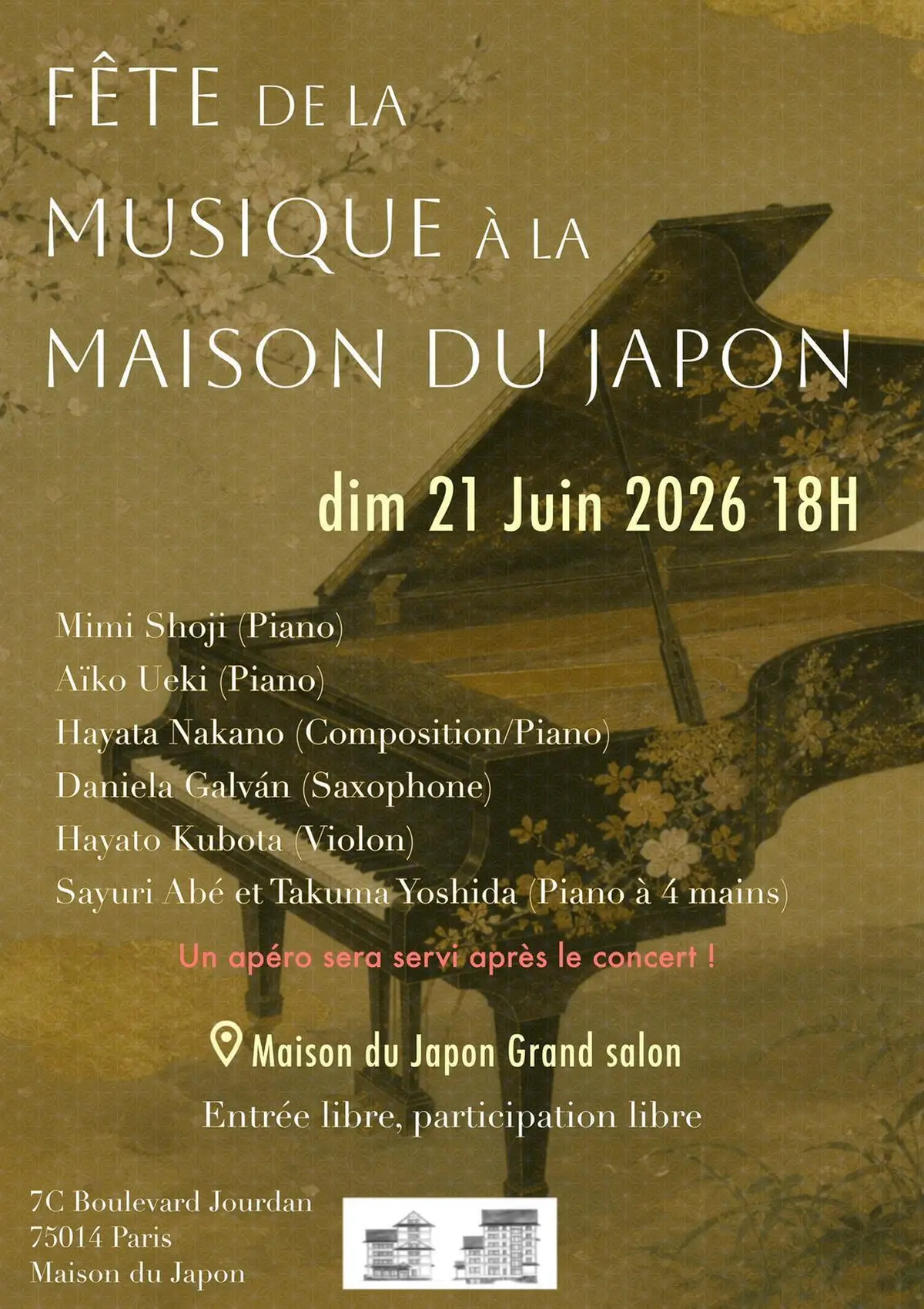 Piano & jazz en fête à la Maison du Japon !