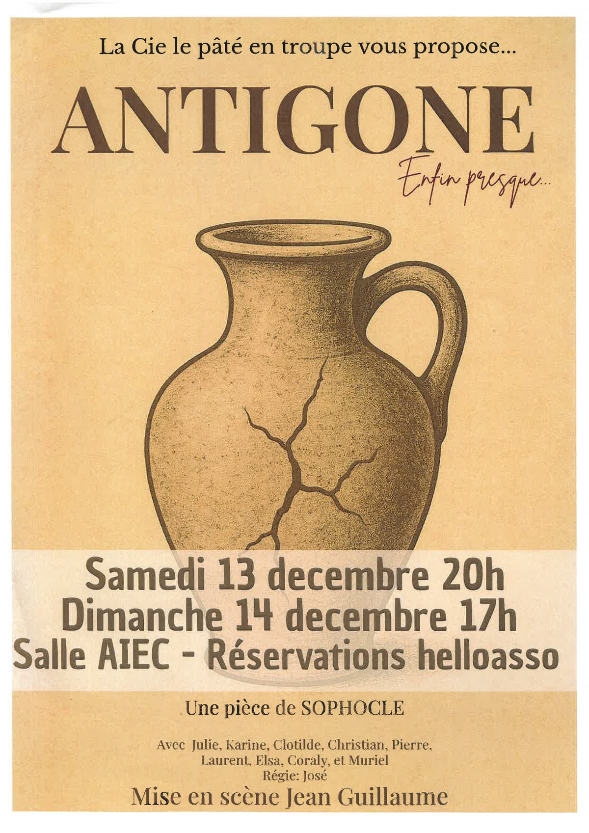 Pièce de théâtre Antigone, enfin presque...