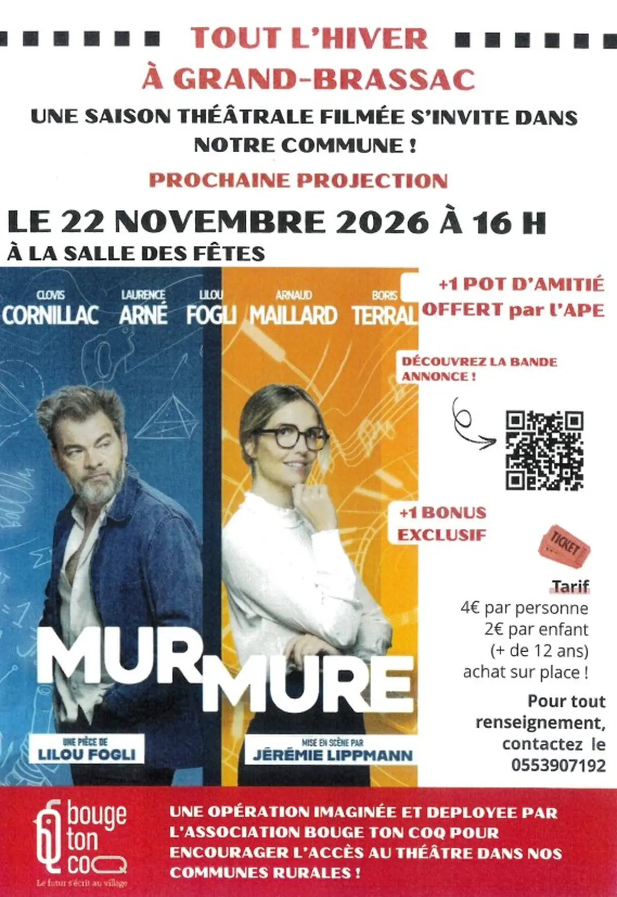 Pièce de Théâtre filmée: Murmure