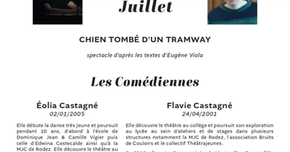 Pièce de théâtre par Flavie et Eolia Castagné