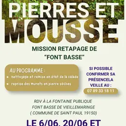Pierres et mousse : retaper la fontaine Font basse