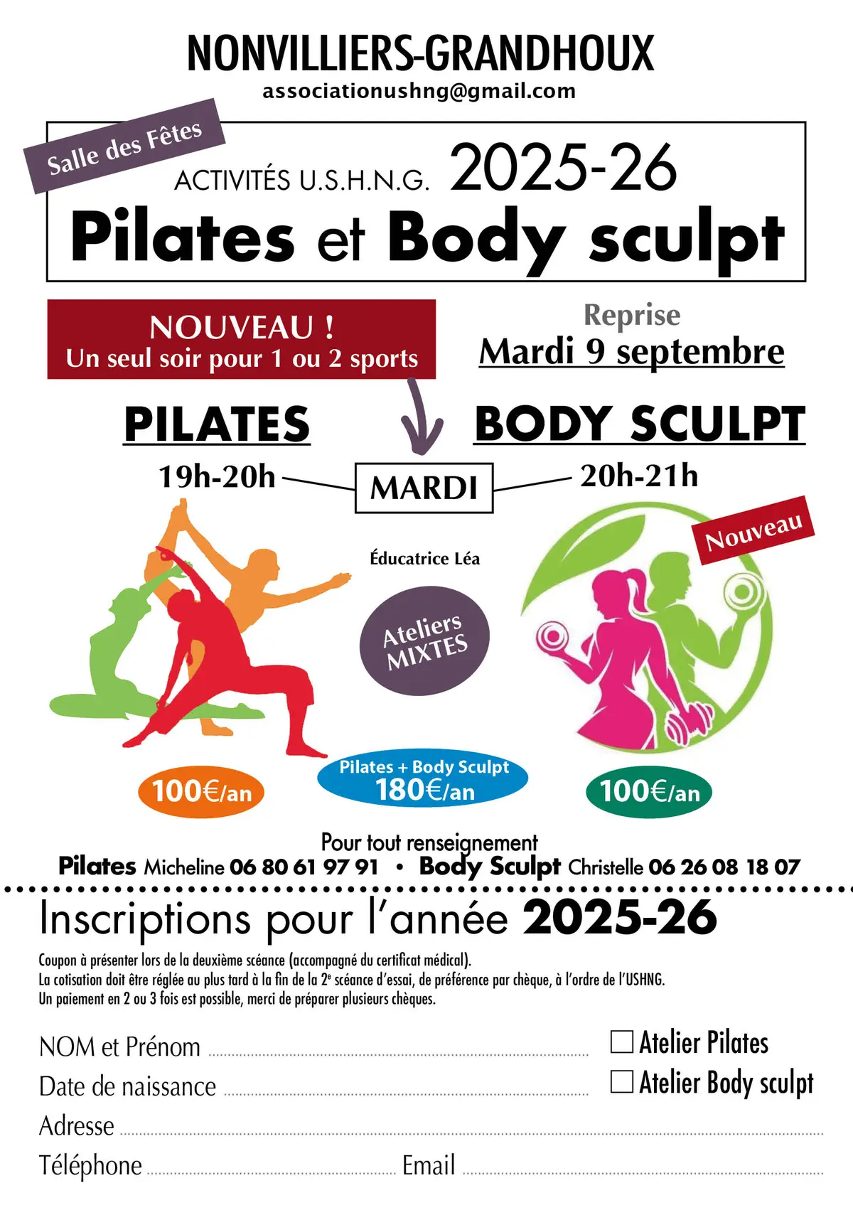 Pilates et body sculpt