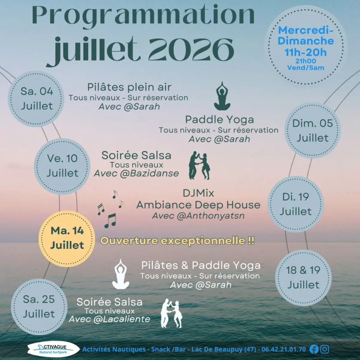 Pilâtes et Paddle Yoga à Activague