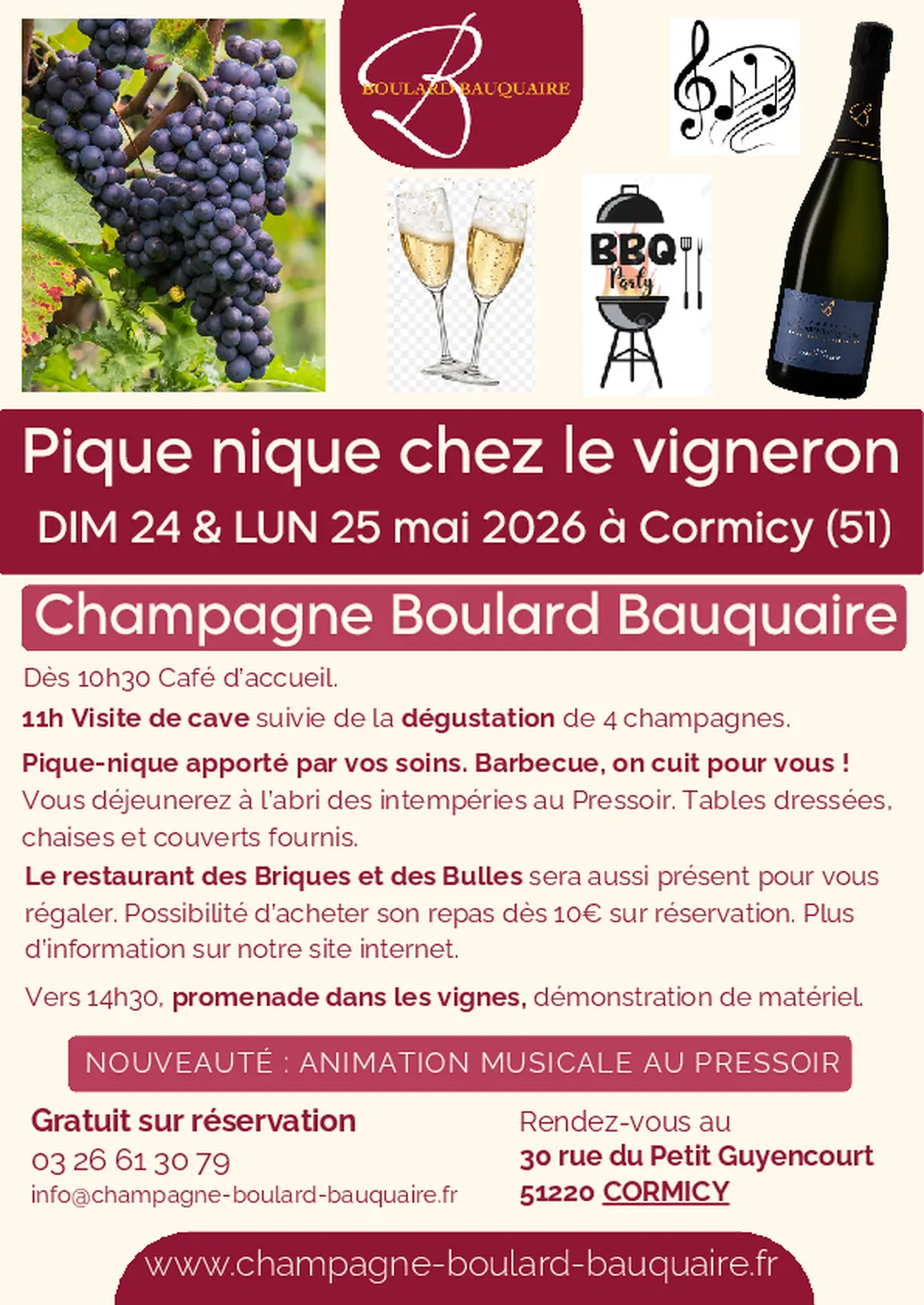 PIQUE-NIQUE DES VIGNERONS INDÉPENDANTS - Champagne Boulard Bauquaire