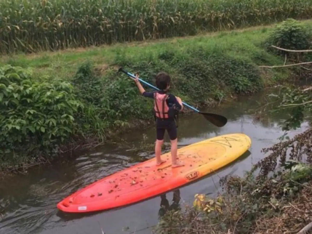 Pique nique et Paddle sur le canal du Moulin de Sabathier (64)