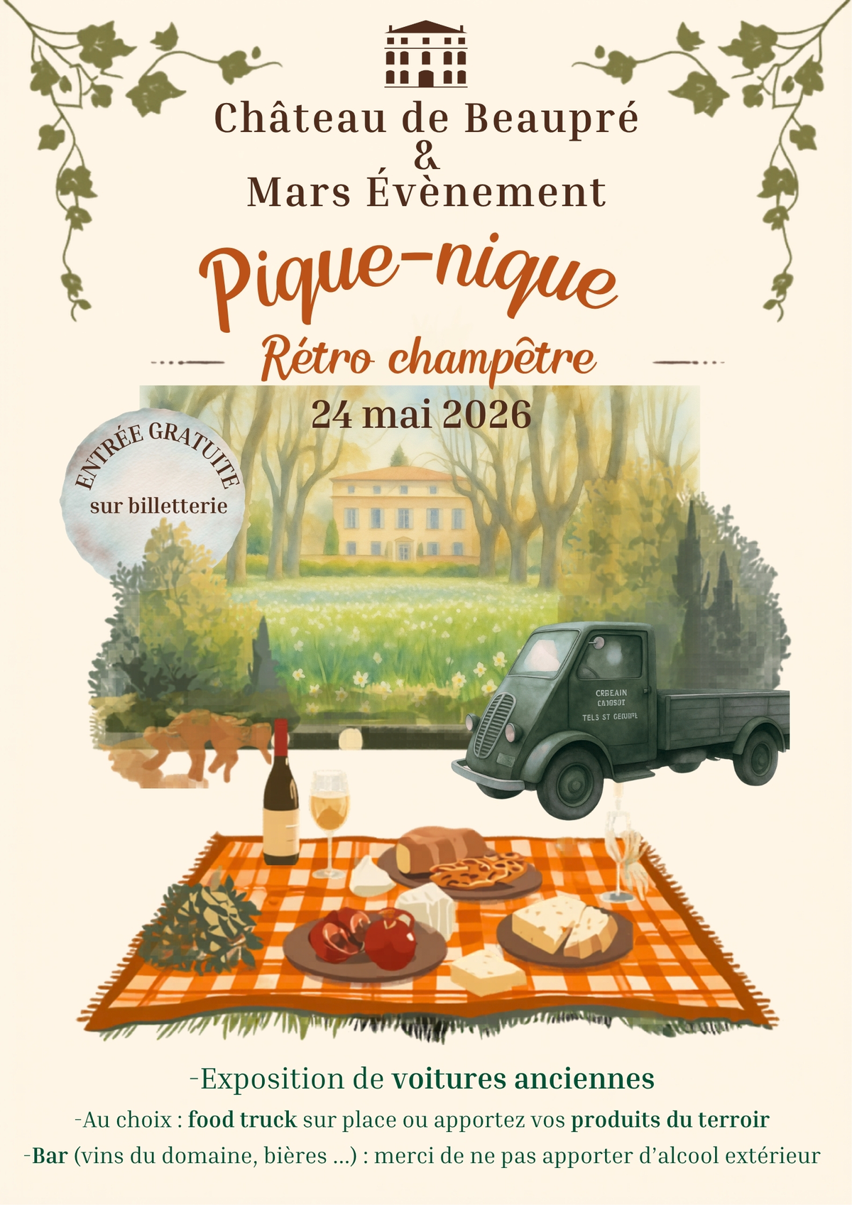 Pique-Nique Rétro Champêtre