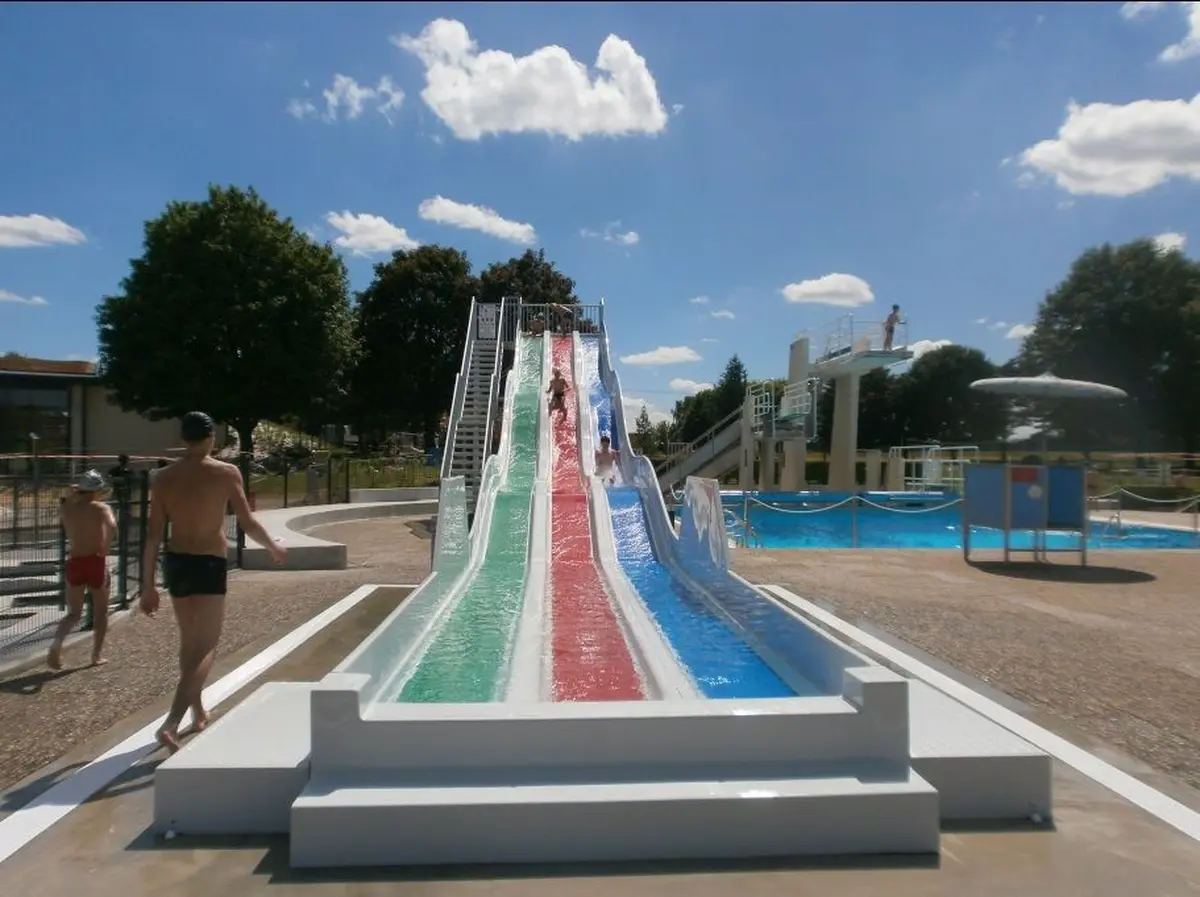 Le pentagliss de la Piscine Aquarhin à Ottmarsheim