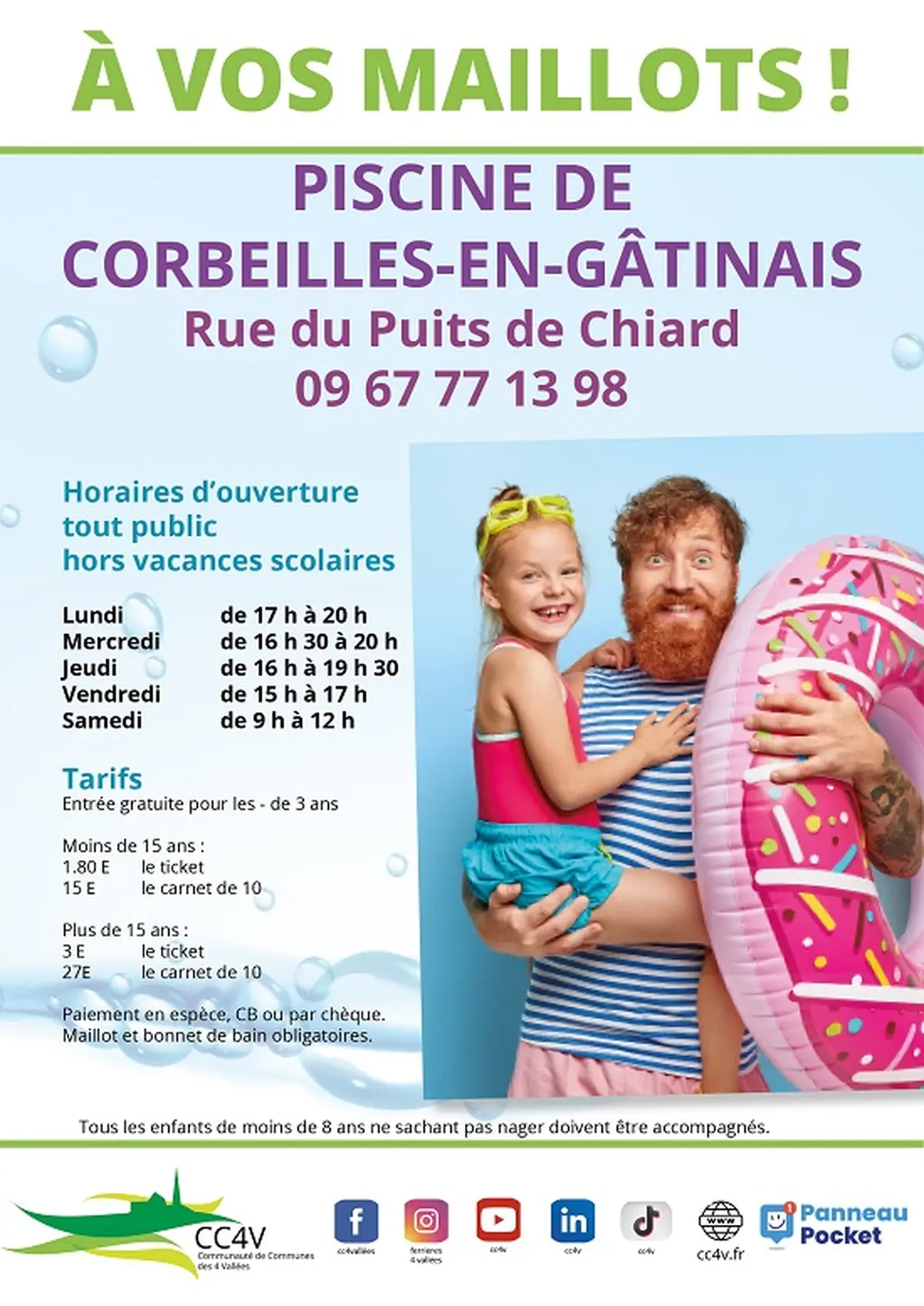 Piscine de Corbeilles : horaires d'ouverture