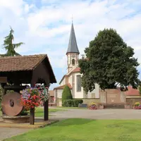 Place de l'église à Herbsheim DR
