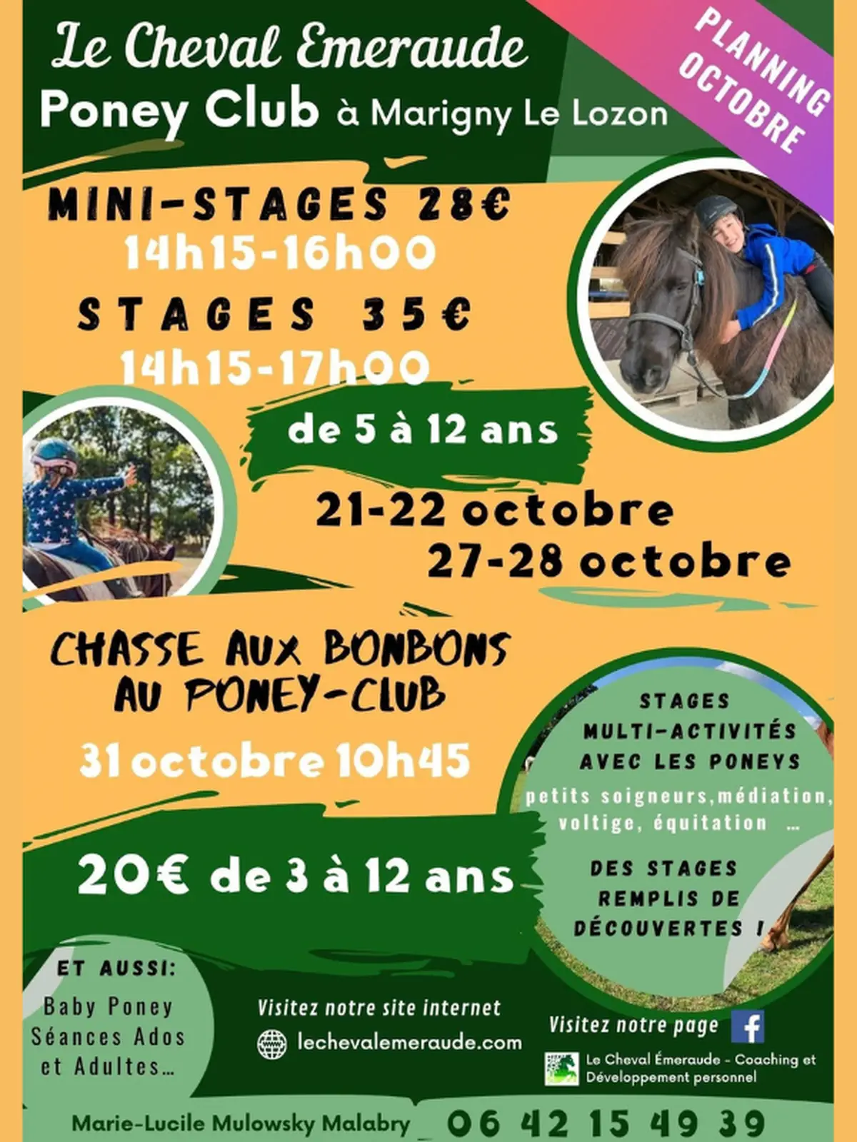 Planning Vacances d'automne > Le Cheval Emeraude