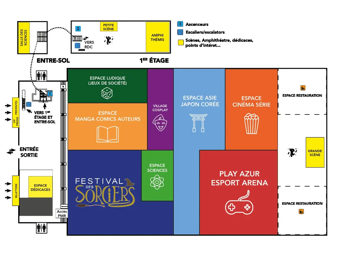 Le plan du Play Azur Festival avec les différentes zones