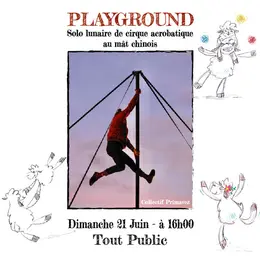 Playground : solo lunaire de cirque acrobatique au mât chinois