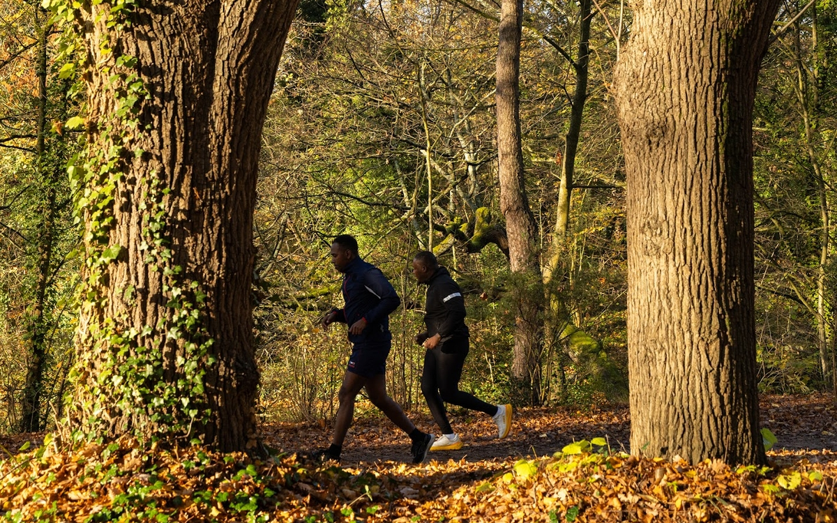 Coureurs dans le Bois de Vincennes (12e).