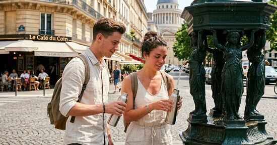 Points d&rsquo;eau et fontaines d'eau potable &agrave; Paris : o&ugrave; remplir sa gourde gratuitement quand il fait chaud ?