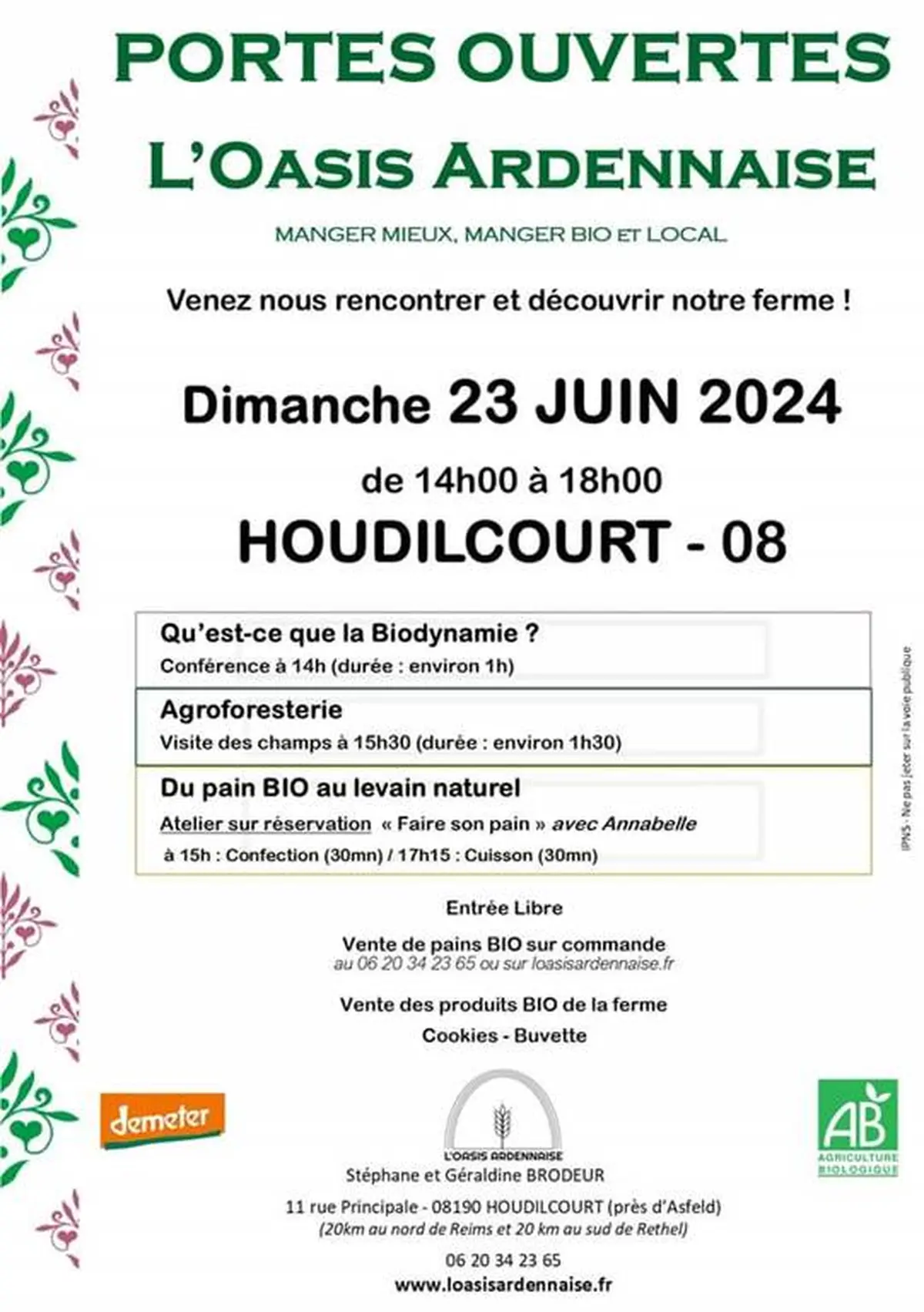 Portes ouvertes à l'Oasis ardennaise