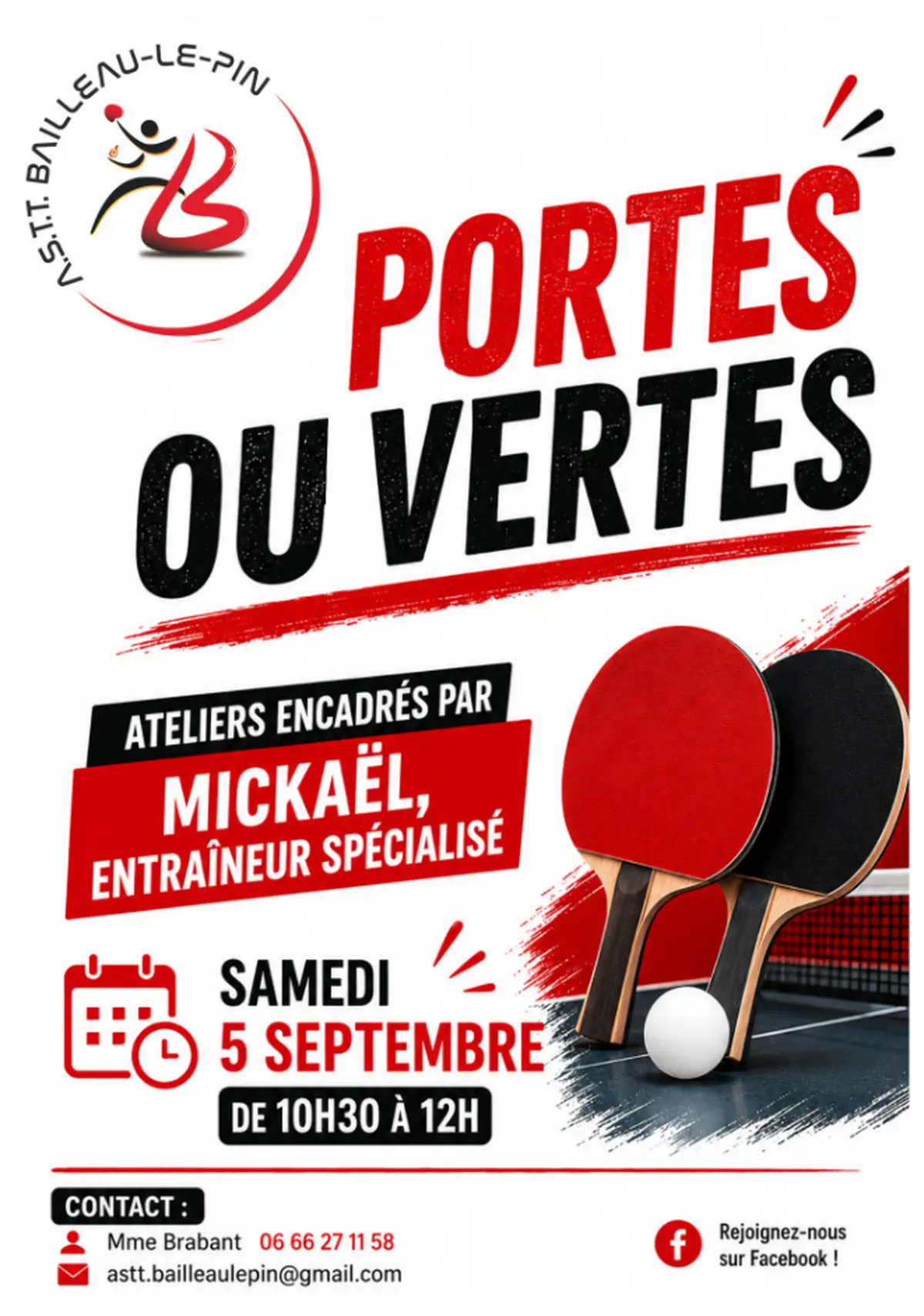 Portes ouvertes : ASTT Bailleau-le-Pin