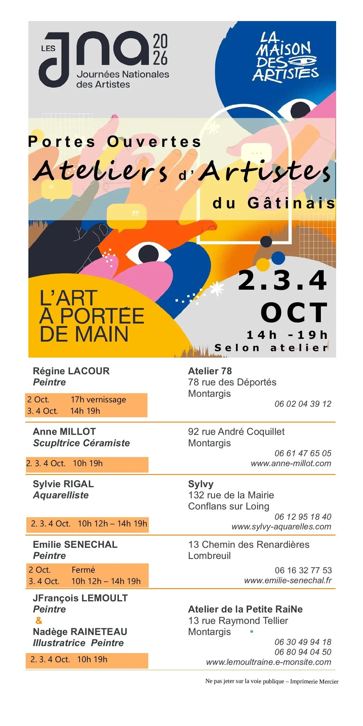 Portes ouvertes Ateliers d’Artistes du Gâtinais : Anne MILLOT