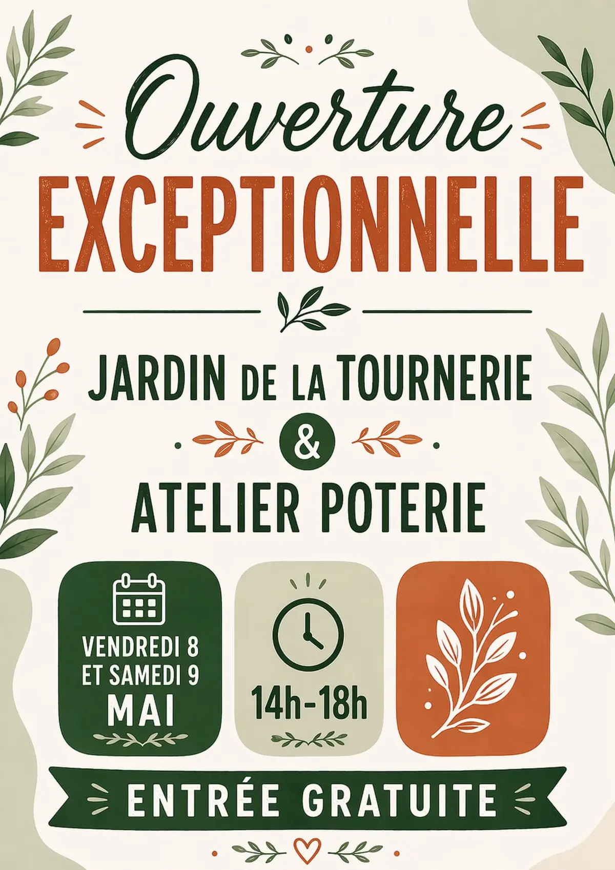 Portes ouvertes au Jardin de la Tournerie et  à l'Atelier Poterie C'DECO'LOMBINS
