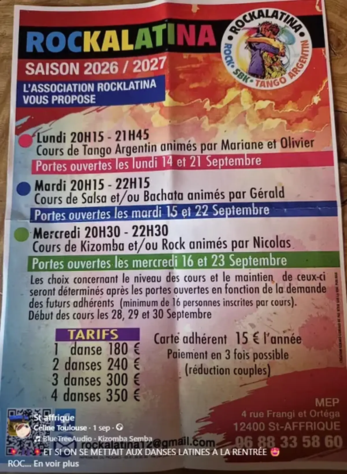 Portes ouvertes de Kizomba et de Rock